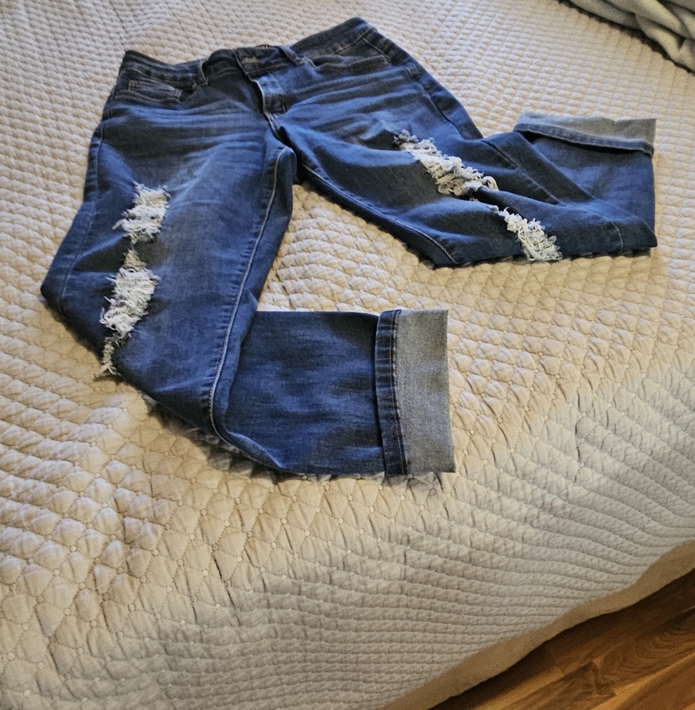 Distressed Blue Jeans for Women